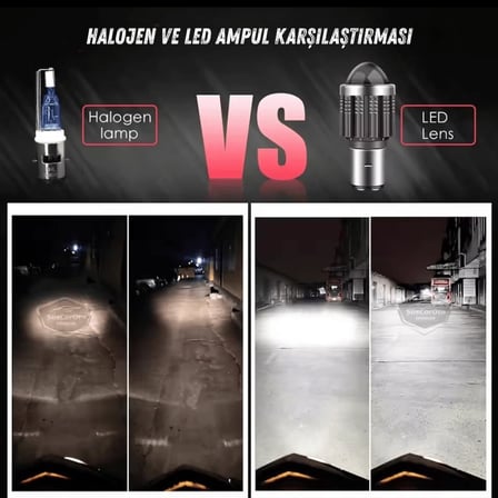 Otomobil Araç Motosiklet Mercekli Far Ampulü Led Far Beyaz CSP Led Xenon Lamba Delici Yayıcı Uzun Kısa 1 Adet H4