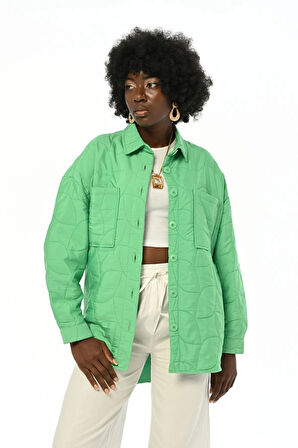 KADIN GEOMETRİK DESENLİ GÖMLEK