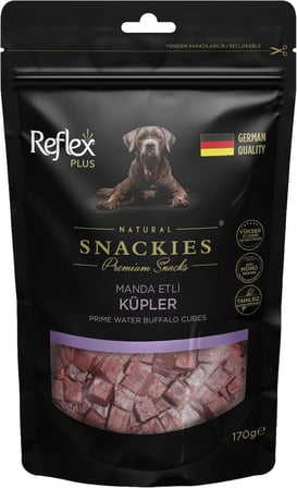 Plus Snackies Natural Manda Etli Küpler Premium Köpek Ödül Maması 170 g