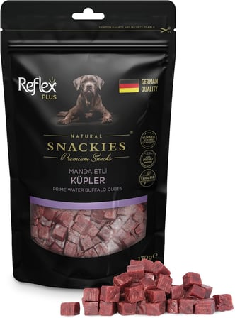 Plus Snackies Natural Manda Etli Küpler Premium Köpek Ödül Maması 170 g