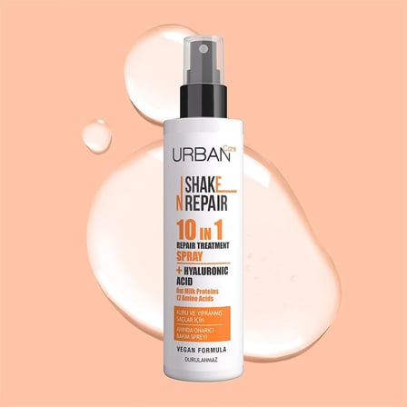Shake N Repair 10-in-1 Onarıcı Etkili Durulanmayan Saç Bakım Spreyi, 200 Mililitre, Vegan
