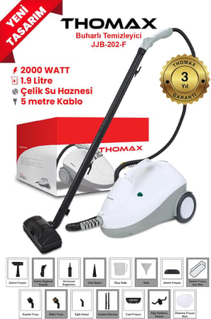 Çok Fonksiyonlu Buharlı Temizleyici Buharlı Temizlik 2000 Watt 1.9lt