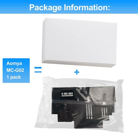 MC-G02 Bakım Kartuşu Atık Mürekkep Toplayıcı Ünitesi 1 Paket Canon PIXMA G3260 G2260 G1220... vb Yazıcılar Mürekkep Koleksiyonu Mürekkep Bakım Tankı
