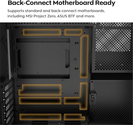 HS01 PRO, ATX Mid-Tower PC Kasası, Oyun Bilgisayarı, Yüksek Hava Akışı, Ters Çevrilebilir Düzen, Mesh Ön Panel, 5X ARGB PWM Fan Önceden Yüklenmiş, Gömme Tasarım, Aletsiz Paneller, Siyah