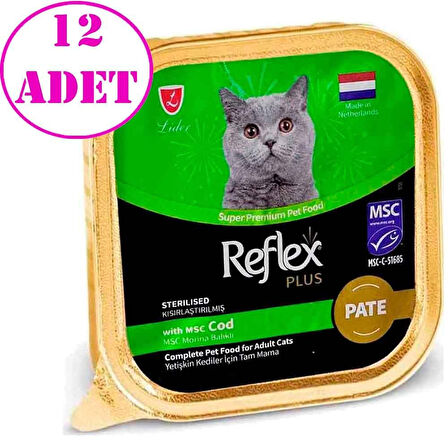 Reflex Plus Pate Balıklı Kısır Kedi Konservesi 85 Gr 12 AD
