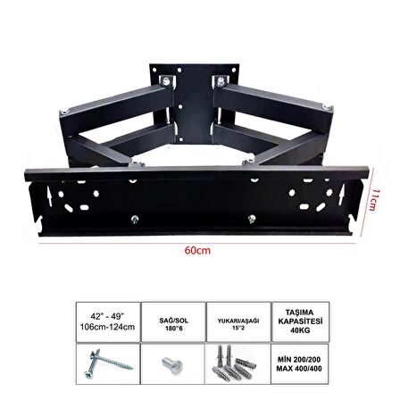 LCD ASKI APARATI HAREKETLİ 6 KOLLU 42 49 106-124CM UFİX