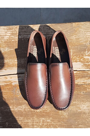 Mevsimlik Erkek Hakiki Deri Kauççuk Taban Rahat Kalıp Tamamen El Yapımı