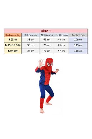 Spiderman Kostüm - Örümcek Adam Çocuk Kostümü - Maskeli Örümcek Adam Kostümü