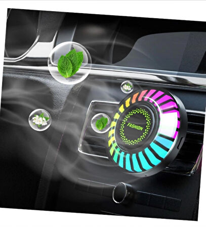 Araç İçi Oto Koku Hazneli Bluetooth RGB Sese Duyarlı Şarjlı Ortam Müzik Ritim Aydınlatması 1 ADET
