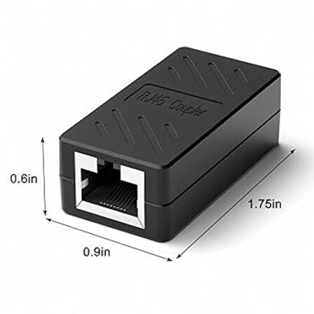 Anunnaki RJ45 Coupler Extender Ethernet Kablo Bİrleştirici Adaptör - CAT5/CAT6 Uyumlu Tak-Çalıştır