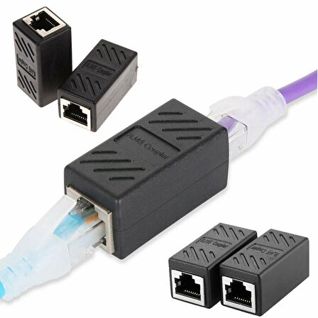 Anunnaki RJ45 Coupler Extender Ethernet Kablo Bİrleştirici Adaptör - CAT5/CAT6 Uyumlu Tak-Çalıştır