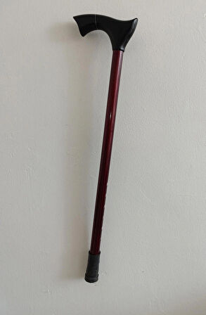 Metal ayarlı baston bordo renk ayarlı baston