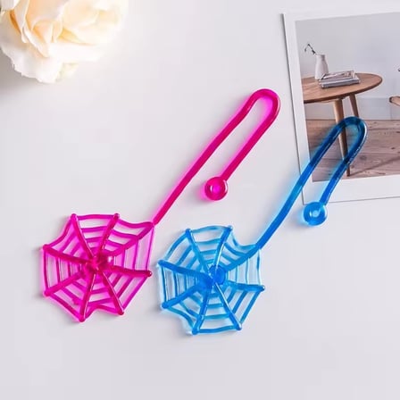 Elastik yapışkan örümcek ağı oyuncak şaka elastik yapışkan spider şlap ağ - 10 Adet