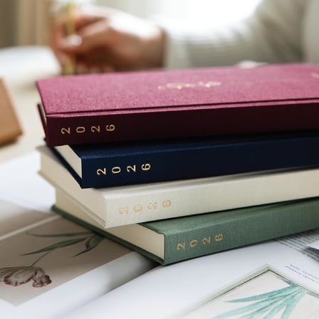 2026 A5 Keten Haftalık Ajanda – 12 Aylık Pembe