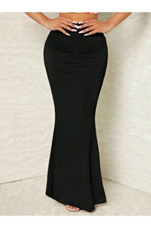 ? *Yanları Büzgülü Maxi Etek: Zarif ve Şık Tarz!* ?