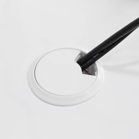 Masa Üstü Kablo Kanalı Deliği Kapağı Beyaz Masa Kapağı 6 cm (5 ADET)