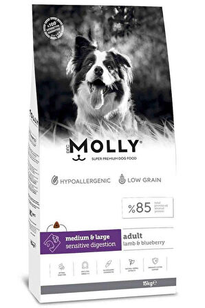 Molly Medium Adult 2 kg Kuzu Etli & Yaban Mersinli Orta ve Büyük Irk Yetişkin Köpek Maması