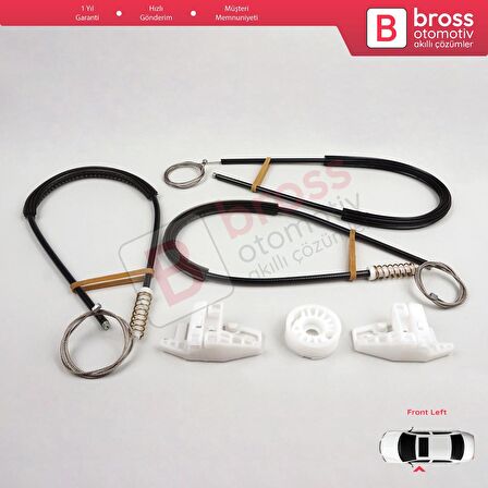 Citroen XSara Picasso N68 1999-2010 MPV 9221ET İçin Ön Sol Kapı Cam Kriko Tamir Seti