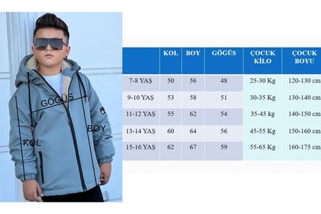 Erkek Çocuk Çıkarılabilir Kapüşonlu Kürklü Oversize Kışlık Mont KM4050