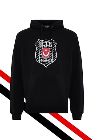 BEŞİKTAŞ ERKEK KAPÜŞONLU SWEATSHIRT LOGOLU
