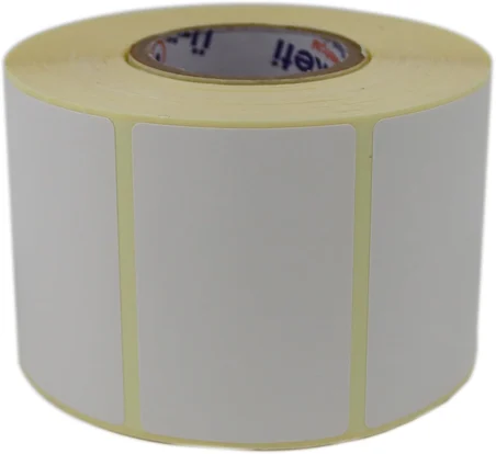 Kuşe Etiket 60mm x 40mm Ruloda 1000 Adet 40mm Kuka Çapında Baskısız Barkod Yazıcı Etiketi