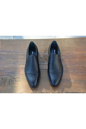 BerenniM378 Erkek Kışlık Kundura Hakiki Deri  Kauççuk Taban Bağsız