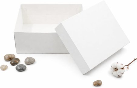 25x18x10 Beyaz Kapaklı Hediye Kutusu (5 Adet)