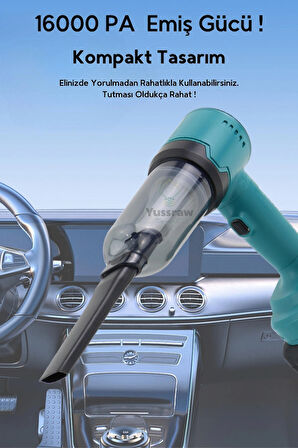 Yeni Araç Içi Süpürge 2 In 1 16000pa 3 Kademeli Vakumlu Üflemeli Araç Süpergesi Pro-hl-126