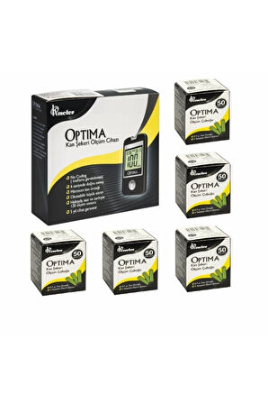 Optima Seker Ölçüm Cihazı+250 Strip 5 Kutu