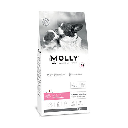 Molly Mini Starter Mother & Babydog Mini Irk Anne ve Yavru Köpek Kuru Maması 2 kg