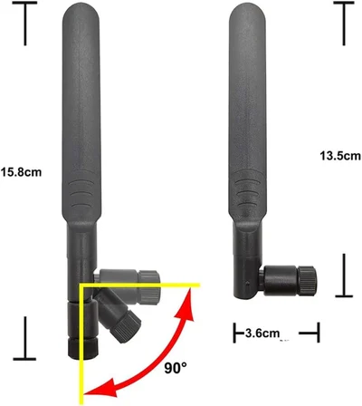 Alkatronik 8dBi RP-SMA Erkek Anten 2.4GHz 5.8GHz RF Gsm Wifi Sinyal Kuvvetlendirici Anten Modem Telsiz Kablosz