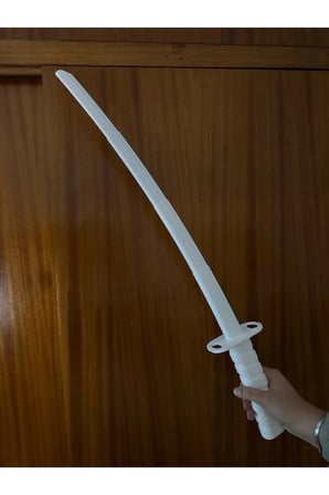 Katlanabilir Samurai 75cm  Beyaz - 3D Baskı Dekoratif Masaüstü Aksesuar
