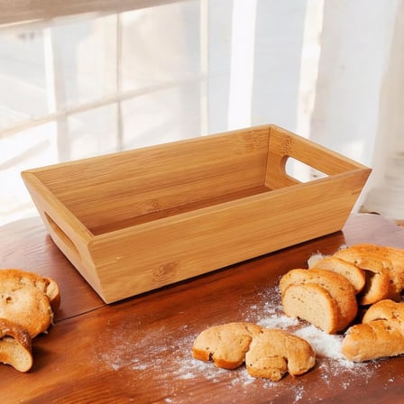 Bambu Ekmek Sepeti 23x13x7cm, Evonox Bambu Ekmeklik, Bambu Ekmek Sunumluk