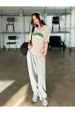 Unisex Californıa Baskılı Tasarım Tshirt