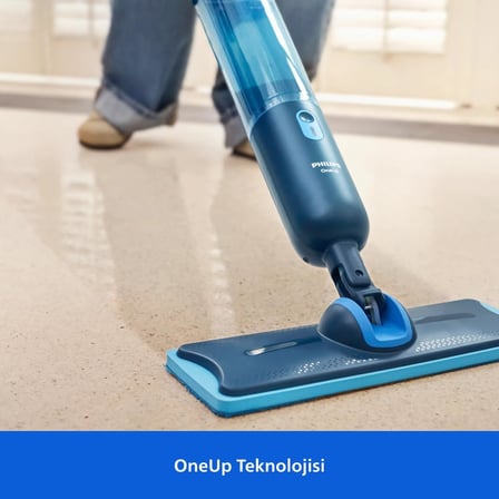 Philips OneUp Elektrikli Mop Değiştirilebilir Tekli Temizlik Pedi, Ahşap/Parke Zeminler için, Yıkanabilir, Yeniden Kullanılabilir, XV1884/10