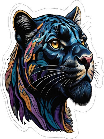 9x9 cm Panther Sticker Araba Motor Laptop Kask Sticker