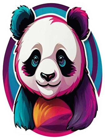 9x9 cm Sevimli Panda Sticker Araba Motor Laptop Kask Sticker