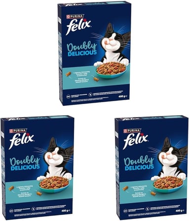 Felix Doubly Delicious Yetişkin Kedi Maması Balıklı 400g