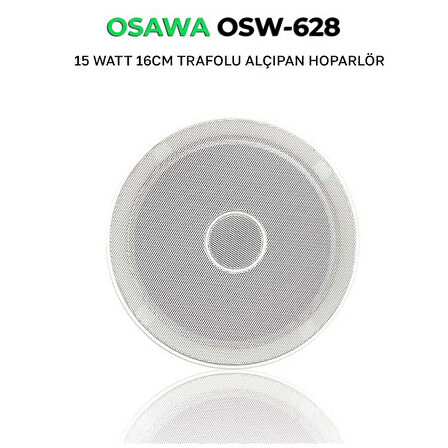 OSAWA OSW-628 16 CM TWEETERLİ 100 VOLT TRAFOLU ALÇIPAN HOPARLÖR