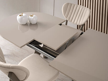 Star Polo Travertan Cappucino Mutfak Masa Sandalye Takımı 82x138