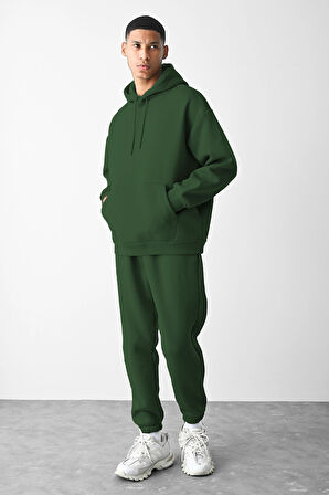 Unisex Oversize 3 İplik Şardonlu Eşofman Takımı – Kışlık