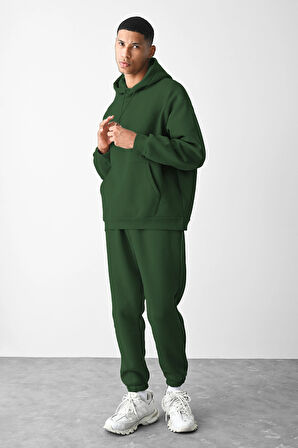 Unisex Oversize 3 İplik Şardonlu Eşofman Takımı – Kışlık