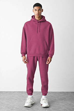 Unisex Oversize 3 İplik Şardonlu Eşofman Takımı – Kışlık