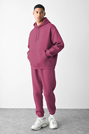 Unisex Oversize 3 İplik Şardonlu Eşofman Takımı – Kışlık