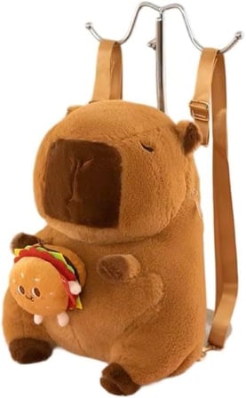 Capybara Peluş Çanta Sevimli Yumuşak Sırt Çantası 30cm