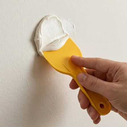 (4'LÜ) Duvar Tamir Seti (1 ADET) Beyaz 220 Gr Dolgu Macunu 2 Adet Spatula + Kübik Zımpara