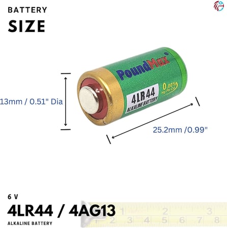 PoundMax Alkalin 5X 4LR44 (4AG13, L1325), 6V | 1x 5'li paket