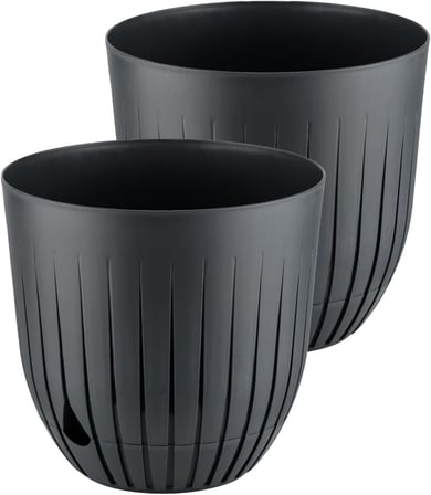 Çizgi Saksı (2, Antrasit, 10 Litre)