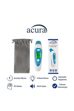 AC-9280 Kulaktan &amp; Alından Ateş Ölçer, Beyaz Mavi