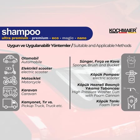 Nano Cilalı Oto Şampuanı – 1:60 Konsantre pH Nötr – Seramik Kaplama ve PPF Uyumlu, Nano Teknoloji Lotus Etkisi, Kostiksiz Profesyonel Araç Yıkama Şampuanı (1 Litre)